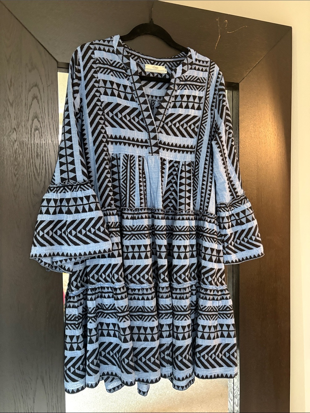 Devotion Twins Embroidered Ella Tunic Blue Dress Size: M